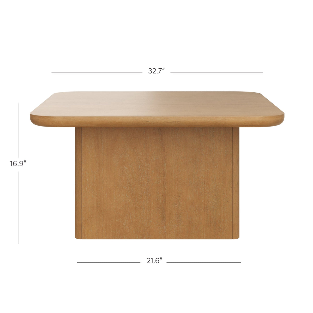 Modern Rustic Wood Square Coffee Table Light Brown