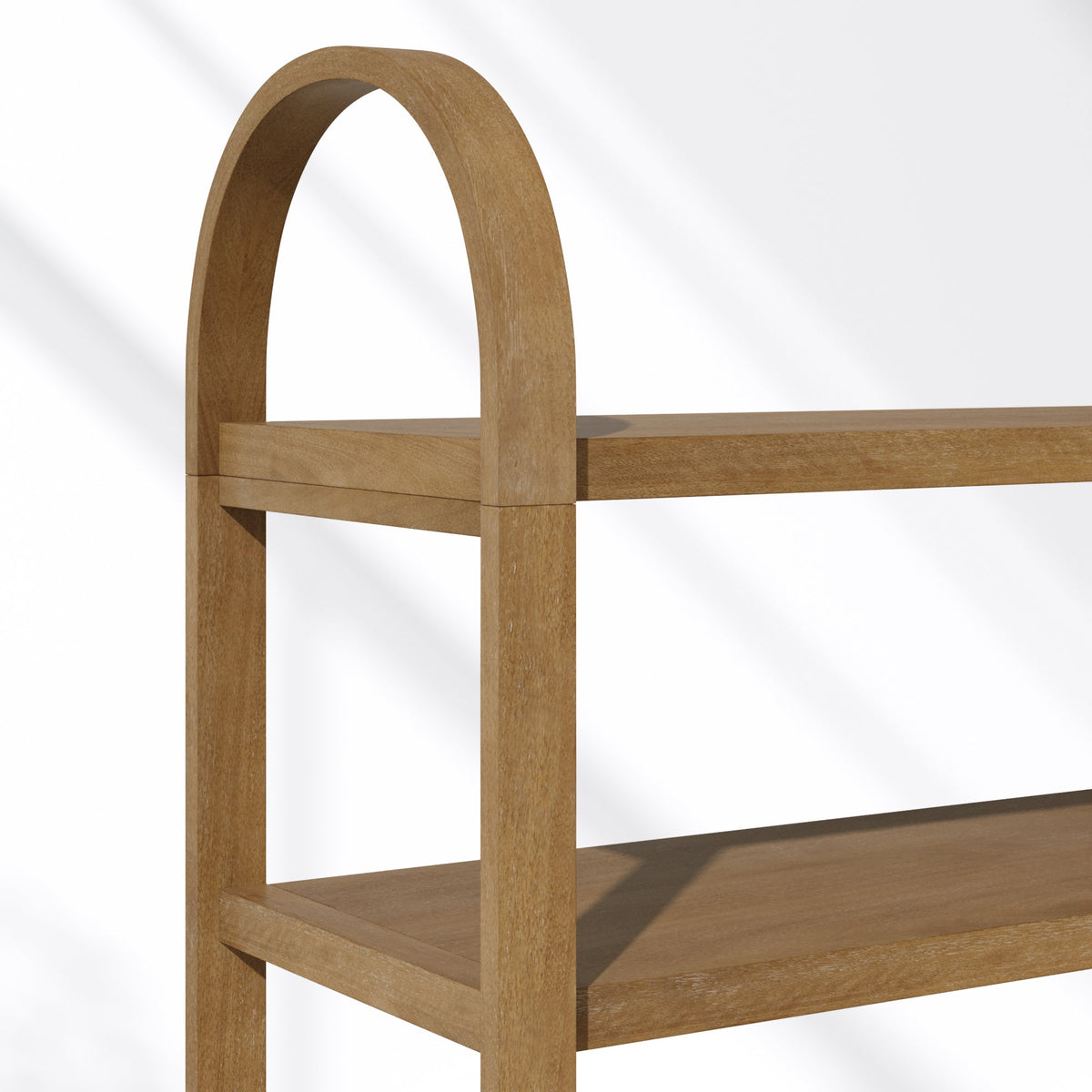 Wooden 6-Tier Arched Open Shelf Etagere Bookcase
