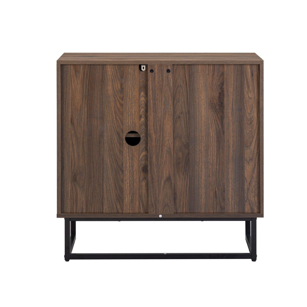 Wood Herringbone TV Console for TVs up to 75" Walnut