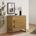 Modern 3-Drawer Solid Wood Dresser with Integrated