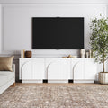 Wood Arched TV Console Stand for TVs up to 75" White