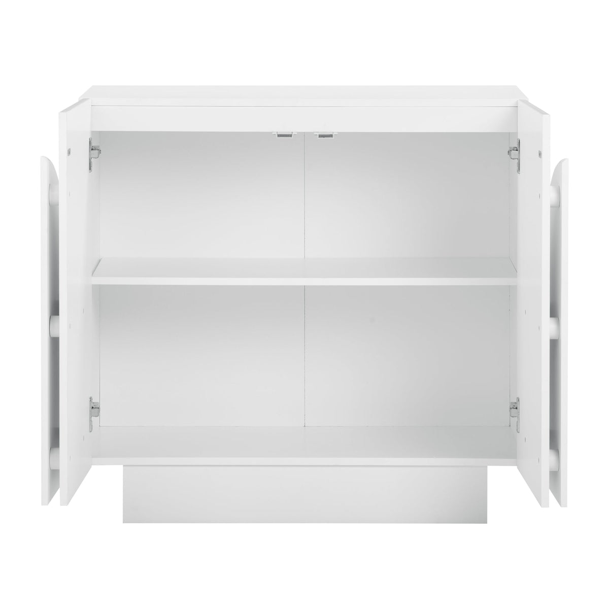 Wood Arched TV Console Stand for TVs up to 75" White