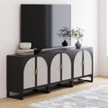 Rattan Arched TV Stand Media Console for TVs up to 75"