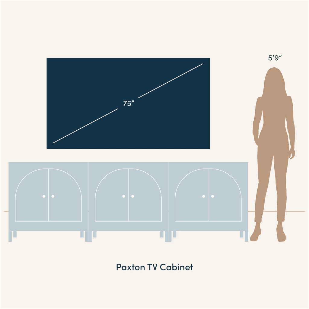 Rattan Arched TV Stand Media Console for TVs up to 75"