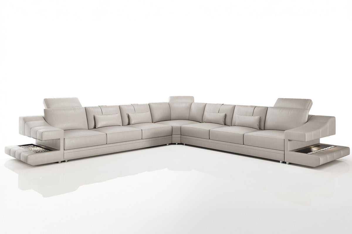 Chicago LG Buffalo Full-Leather L-Sectional Large