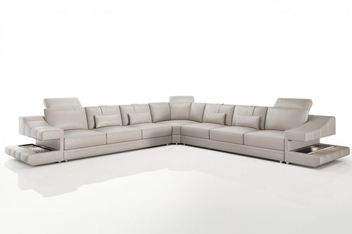 Chicago LG Buffalo Full-Leather L-Sectional Large