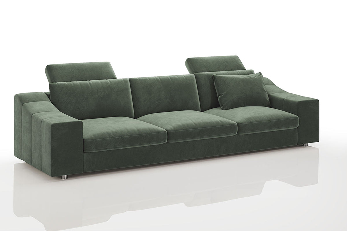 Chicago Modern Fabric 3 Seater Sofa
