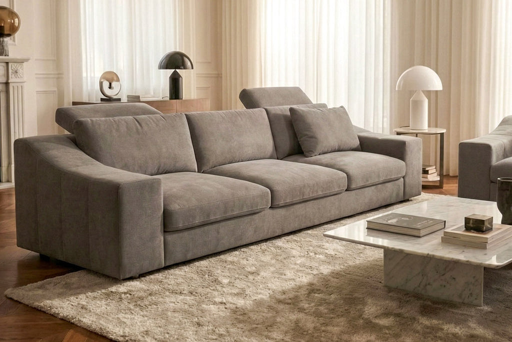 Chicago Modern Fabric 3 Seater Sofa