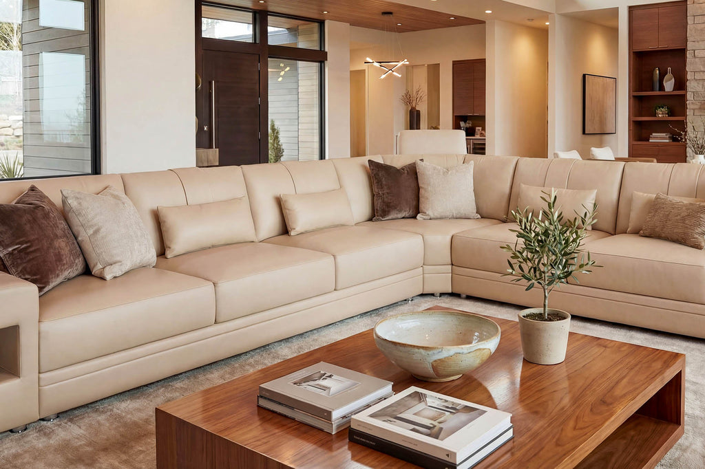 Chicago LG Buffalo Full-Leather L-Sectional Large