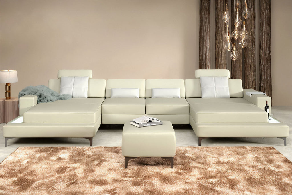 New York Fabric Double Chaise Sectional