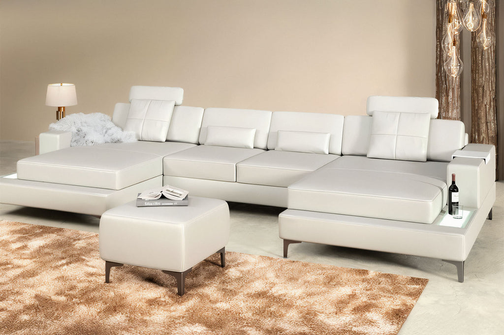 New York Fabric Double Chaise Sectional