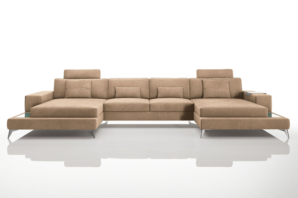 New York Fabric Double Chaise Sectional