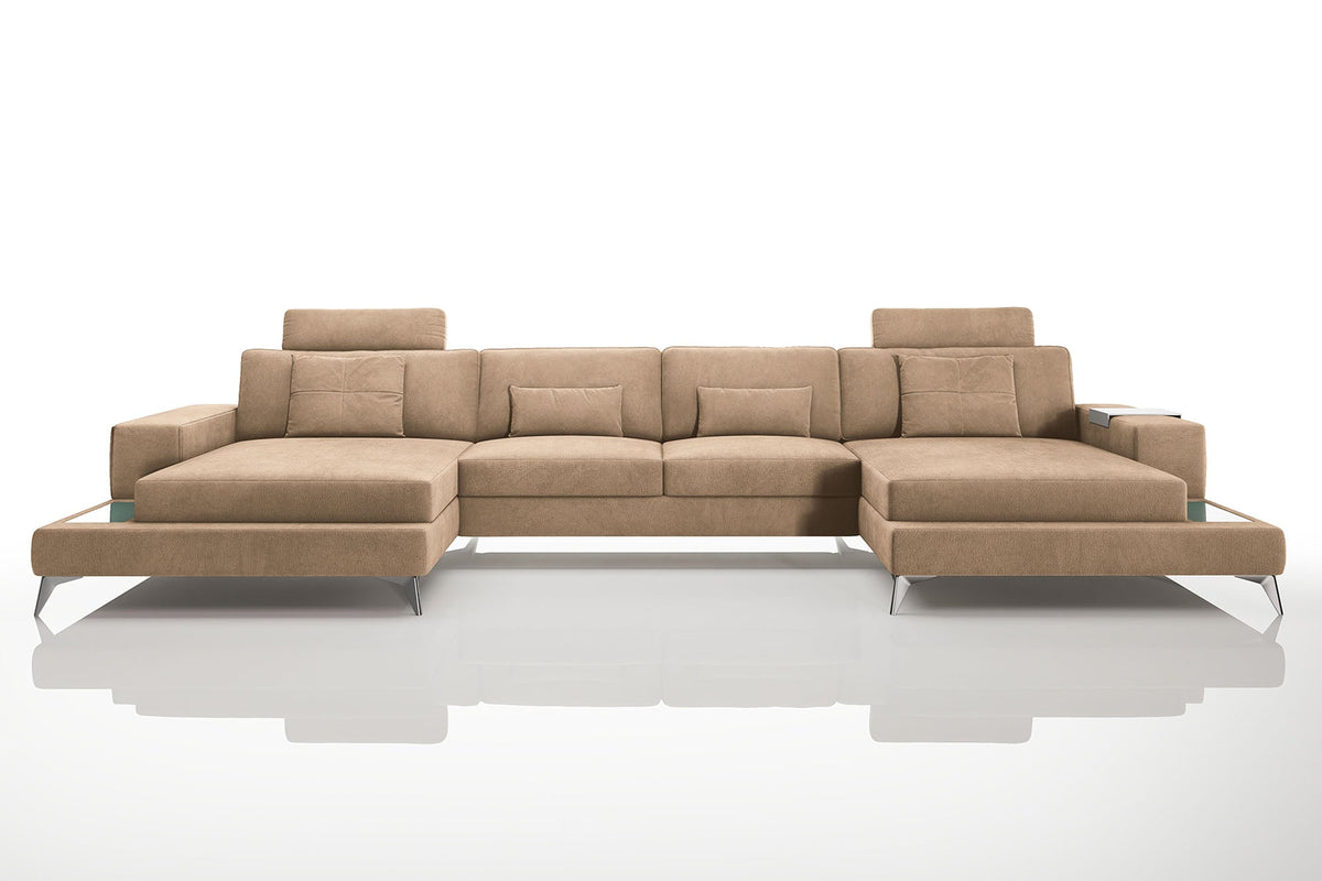 New York Fabric Double Chaise Sectional