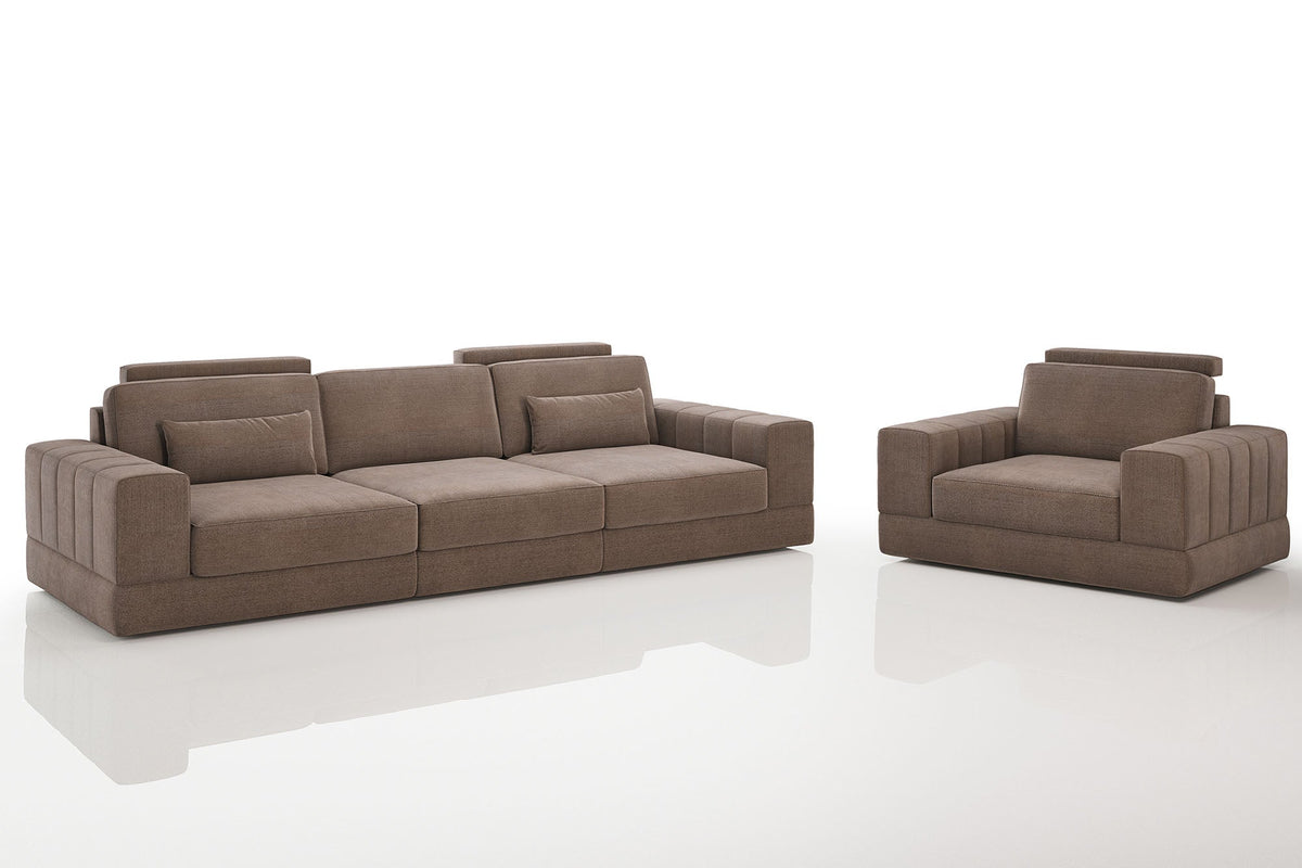 Phoenix Modern Fabric Sofa Set