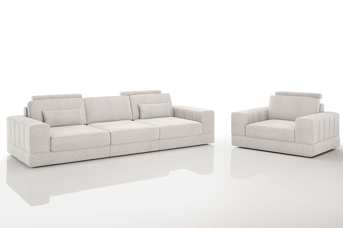 Phoenix Modern Fabric Sofa Set