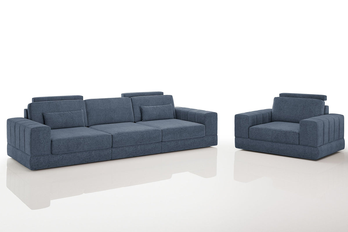 Phoenix Modern Fabric Sofa Set