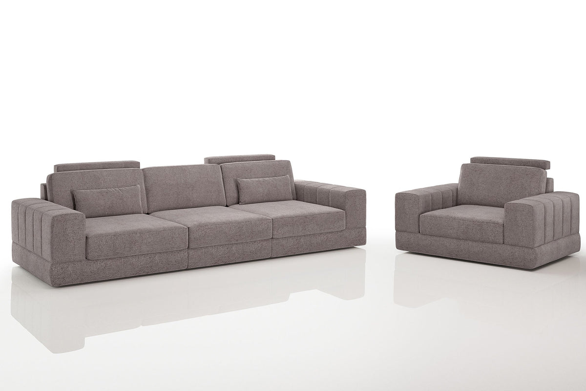 Phoenix Modern Fabric Sofa Set
