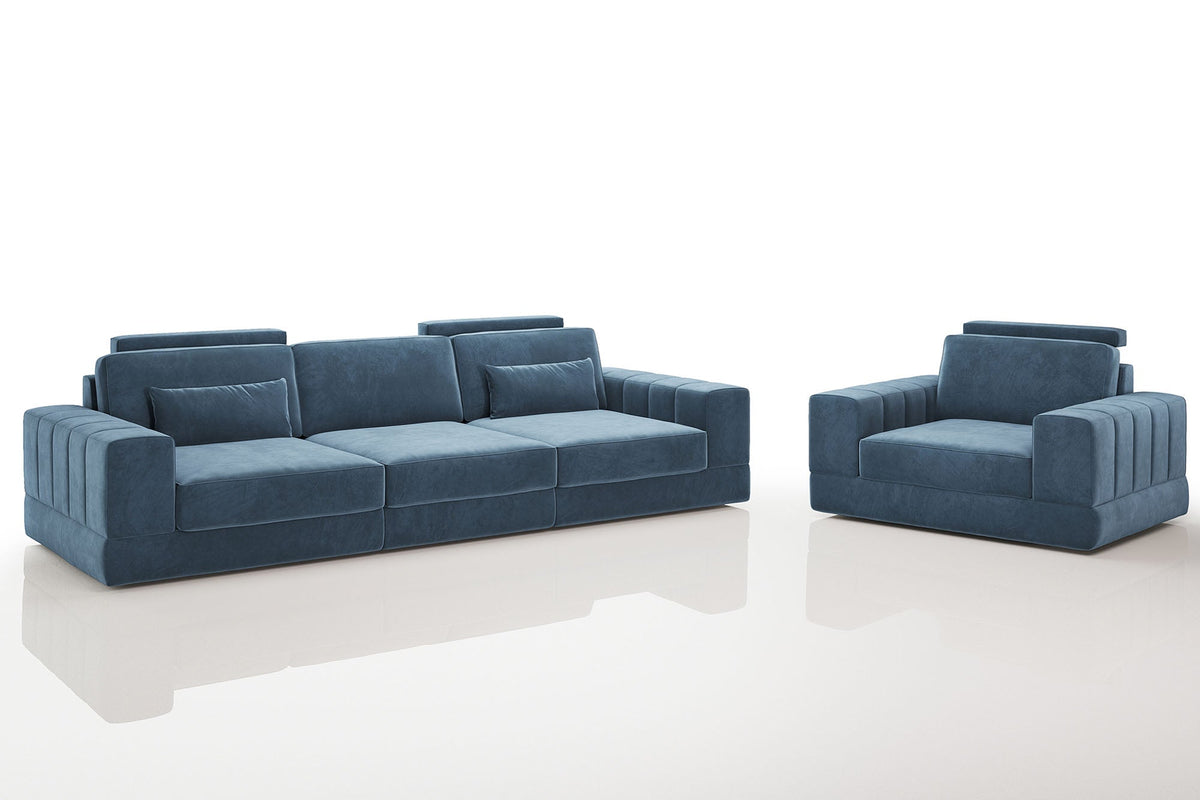Phoenix Modern Fabric Sofa Set
