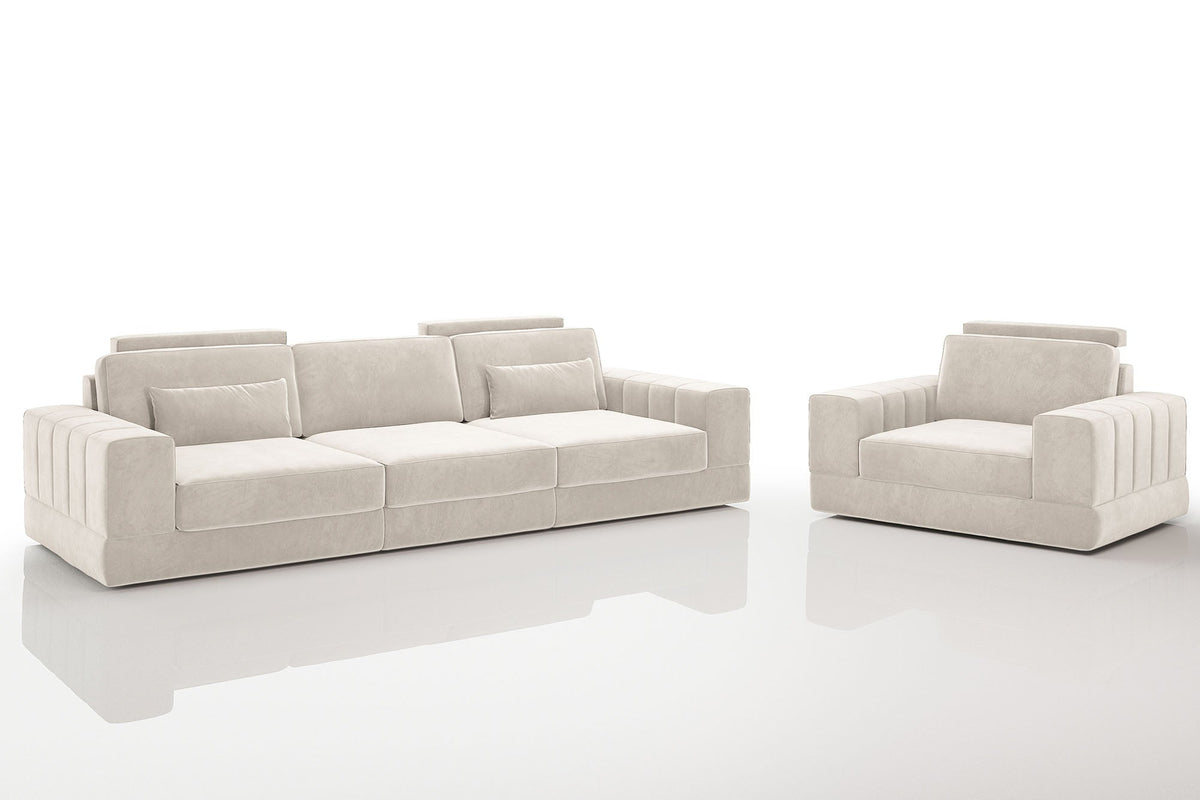 Phoenix Modern Fabric Sofa Set