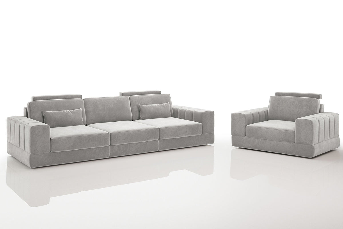 Phoenix Modern Fabric Sofa Set