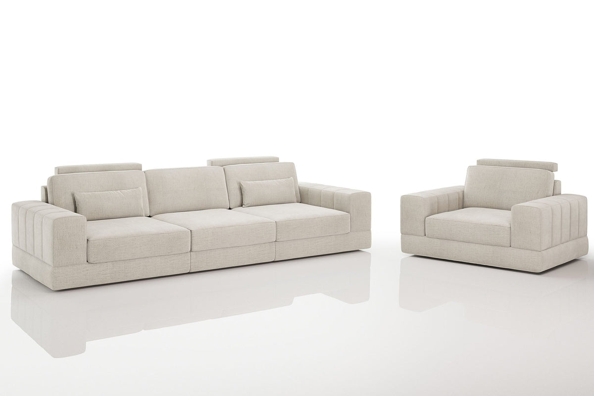 Phoenix Modern Fabric Sofa Set