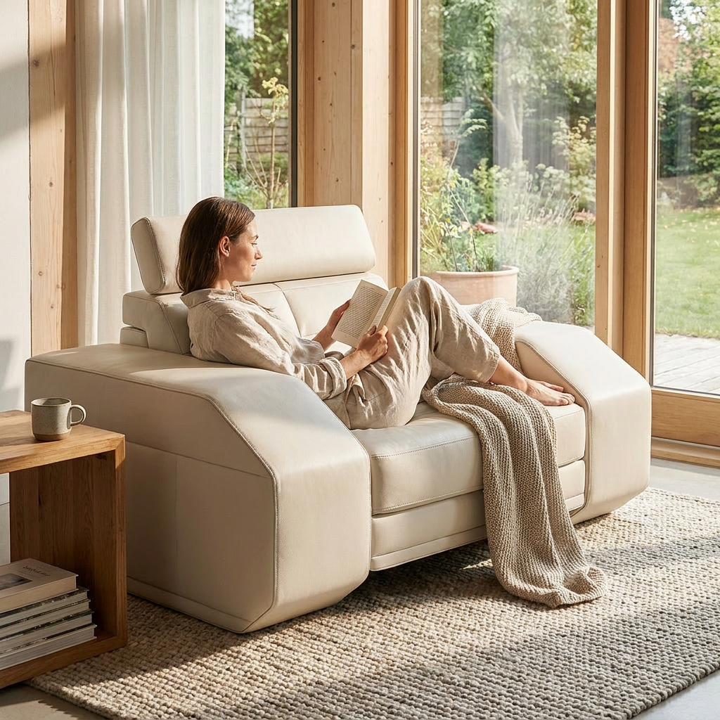 New Jersey Leather Armchair - lifestyle